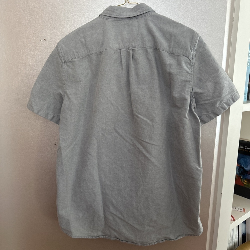 American Eagle Soft Mens Grey Short Sleeve Shirt 100% Cotton‎ Size Large - Picture 9 of 9